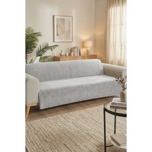 Vivanni Home Noktalı Desenli Bambu Koltuk Örtüsü Kaymaz Tabanlı Leke Tutmaz Yıkanabilir