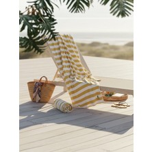Özdilek Tarzy Line Sarı Nakışlı Plaj Havlusu 70X150 cm