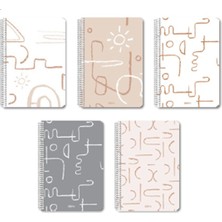 Papirüs Sahra 100 Yaprak Kareli 16X23 Defter Spiralli Sert Kapak - 3 Adet
