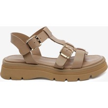 Greyder Kadın Vizon Hakiki Deri Sandalet 6Y2CS59031