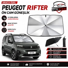 OtoÇizgi Peugeot Rifter Şemsiye Tip Ön Cam Güneşliği Katlanabilir Uv Korumalı Araç Cam Güneşlik
