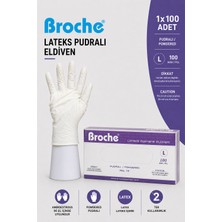 Broche LATEKS PUDRALI MUAYENE ELDİVENİ L BEDEN 100 ADET