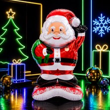 Kuzey Oyuncak 119 cm Dev Noel Baba Folyo Balon Santa Claus Year\'s Balloon Dev Noel Baba Balonu Noel Ağacı Süsleri