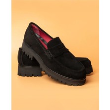 CARVAO Doda Suede Deri Loafer Siyah Erkek Ayakkabı