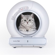 Kurutek Cat-65 Akıllı Kedi Tuvaleti – 65L, 9l Atık Haznesi, Wifi, Mobil Kontrol, Otomatik Temizleme