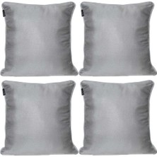 Goccia Home 4'lü Parlak Fitilli Kırlent Kılıfı Kahve-Beyaz