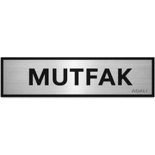 Mutfak Metal Kapı Tabelası Yönlendirme Levhası 7.5 x 20 cm
