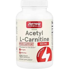 Jarrow Formulas Vegan Asetil L-Karnitin, 500 Mg, 120 Bitkisel Kapsül