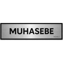 Muhasebe Metal Kapı Tabelası Yönlendirme Levhası 7.5 x 20 cm