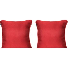 Goccia Home 2'li Parlak Fitilli Kırlent Kılıfı Kırmızı