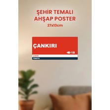 212toyzz Çankırı 18 Dekoratif Şehir Plaka Retro Tablo Mdf Ahşap Tablo Sokak Tabelası Hediyelik 27X13CM