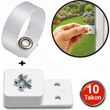 Alet Çantam Aletçantam Sineklik Kulp Seti Şeffaf Tutma Halkası Kaldırma Çekme Kulbu Takoz Seti -10 Takım