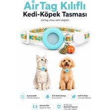 Conocer Airtag Uyumlu Kedi Köpek Tasması Ayarlanabilir Etnik Bohem Desenli Boyun Tasması Zilli ve Püsküllü