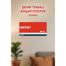 212toyzz Hatay 31 Dekoratif Şehir Plaka Retro Tablo Mdf Ahşap Tablo Sokak Tabelası Hediyelik 27X13CM
