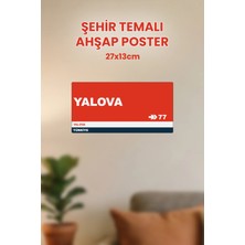 212toyzz Yalova 77 Dekoratif Şehir Plaka Retro Tablo Mdf Ahşap Tablo Sokak Tabelası Hediyelik 27X13CM