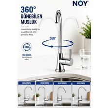 NOY Arıtmalı Musluk | 304 Paslanmaz | Krom Renk | Tüm Su Arıtma Cihazlarına Uyumlu
