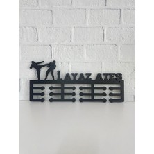 14 Design Kişiye Özel Kick Boks Erkek Figür Madalya Askısı - 10 mm Kalınlıkta Mdf – Sporcu Askılığı