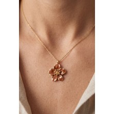 Aurrari Kahverengi Mineli Sakura Kolye 45 cm