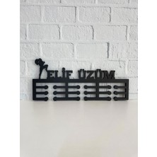 14 Design Kişiye Özel Kick Boks Kadın Figür Madalya Askısı - 10 mm Kalınlıkta Mdf – Sporcu Askılığı