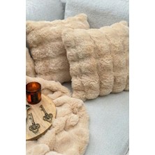 Vivanni Home Bubble 2'li Kırlent Kılıfı Peluş Tavşan Tüyü Toz Alerjen Üretmeyen