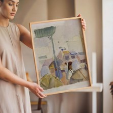 Pegziz Tunus Pazarı Tablosu | Oryantalist ve Ekspresyonist Sanat Çerçeveli Duvar Dekoru