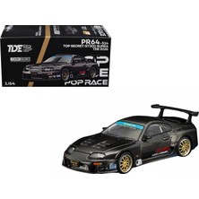Pop Race 1:64 Toyota Supra Top Secret GT300 Tde 2026 Karbon Görünümlü Diecast Model Araba PR640514