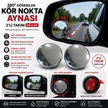 Bayırtech Oto Araç Kör Nokta Ayna Prizmatik Ayna Araba Aynası 360° Oynar