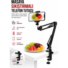 Saymond Telefon Tripodu 360 Derece Ayarlanabilir Masaüstü Süspansiyonlu Üst Çekim Youtuber Yayıncı Standı