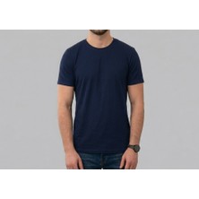 Zirve Toptann Erkek Pamuk Süprem Penye Regular Kesim Bisiklet Yaka Düz T-Shirt