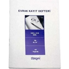 Özkan BM384 Evrak Kayit Defteri Numaralı 40 Yaprak
