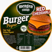 Birinci Süt Mengen Çiftliği Red Cheddarlı Burger Peyniri – 200 G