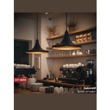 Cata CT-8213 Palma Dekoratif Sarkıt Armatür SİYAH+SARI+32CM