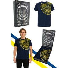 Fenerbahçe Erkek Trıbun Halftone Logolu Tshırt Kişie Özel Lazer Kutu Hediyeli