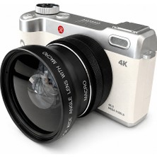 Bubitechh X90 64 Mp 4K Dijital Fotoğraf Makinesi 16X Zoom 3.0" IPS Macro ve Geniş Açı Lens