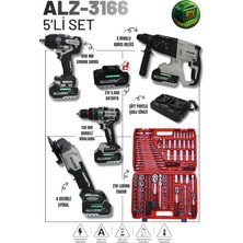 Allizer Allızer German ALZ-3166 216 Parça Profesyonel Akülü Set