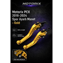 Motorix Pcx 2018-2024 Uyumlu Spor Ayarlı Manet - Gold