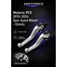 Motorix Pcx 2018-2024 Uyumlu Spor Ayarlı Manet - Gümüş
