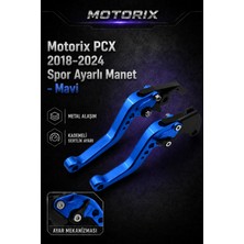 Motorix Pcx 2018-2024 Uyumlu Spor Ayarlı Manet - Mavi