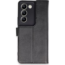 Aslanoğlu Store Newface Vivo V30 Lite 4g Kılıf Trend S Plus Kapaklı Kılıf - Siyah