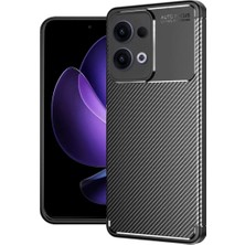Aslanoğlu Store Newface Oppo Reno 13 Pro Kılıf Auto Focus Karbon Kapak - Siyah