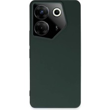 Aslanoğlu Store Newface Tecno Camon 20 Pro 5g Kılıf First Silikon - Koyu Yeşil