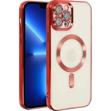 Aslanoğlu Store Newface Apple Iphone 13 Pro Kılıf Kross Magneticsafe Kapak - Kırmızı