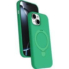 Aslanoğlu Store Newface Apple Iphone 14 Regal Magsafe Standlı Kapak - Yeşil