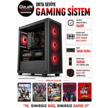 Özlen X7 RYZEN 5 5600 RTX 5060 8GB 16GB RAM 500GB M.2 SSD Oyuncu Bilgisayarı