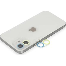 Aslanoğlu Store Newface Apple Iphone 11 Renkli Kamera Lens Koruma Cam - Sarı-Mavi