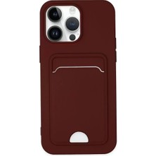 Aslanoğlu Store Newface Apple Iphone 14 Pro Kılıf Kelvin Kartvizitli Silikon - Bordo