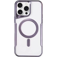 Aslanoğlu Store Newface Apple Iphone 14 Pro Kılıf Boyi Magsafe Silikon Kapak - Derin Mor