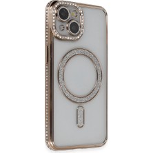 Magicool Iphone 13 Kılıf Joke Simli Magneticsafe Kılıf - Gold