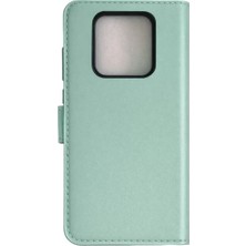 Aslanoğlu Store Newface Tecno Camon 16 Prime Trend S Plus Kapaklı Kılıf - Su Yeşili