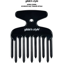 Glide'n Style Afro Comb - Kıvırcık Saç Tarağı Siyah